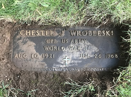 Chester J. Wrobieski Grave Marker